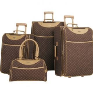 Pierre Cardin Signature 4 Piece Luggage Set, Brown, One