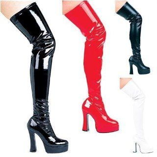 Womens Thrill 5 Heel Thigh High Stretch Boots Shoes
