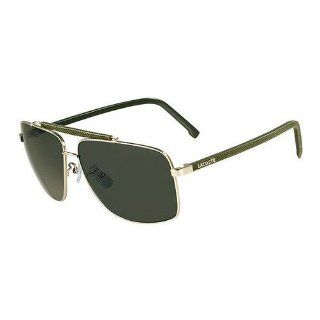 Lacoste L119S 714 Metal Aviator Sunglasses Green / Shiny Gold Shoes