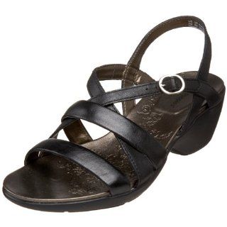  Hush Puppies Womens Aglow Sandal,Black Leather,10 W US Shoes
