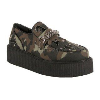 inch Platform Camo Chained Veggie Creeper Shoe Camouflage Shoes