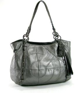  Coach Stitched Leather Alexandra Tote 16234 (Anthracite) Shoes
