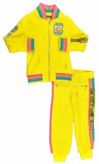 Coogi Girls Cyber Yellow & Multi Colored Capri 2Pc