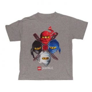 Lego Ninjago 4 Ninja Profile Boys T shirt (S (4), Grey