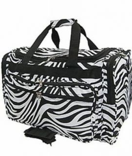 Zebra Black Trim Duffel Bag 22 Clothing
