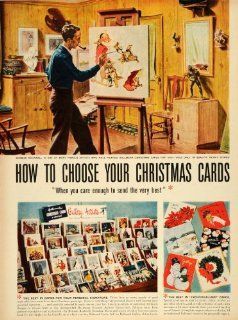 1949 Ad Norman Rockwell Artwork Picture Hallmark Christmas