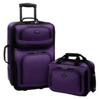 US Traveler Rio Two Piece Expandable Carry On Luggage Set