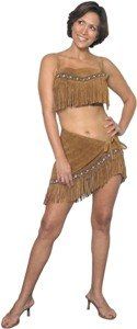 Little Fawn Native American Indian Leather Adult Costume