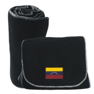 SOFT SCARF BLACK FLAG EMBROIDERY  VENEZUELA  COUNTRY
