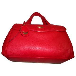 Womens Tahari Satchel Style Genuine Leather Handbag (Red)