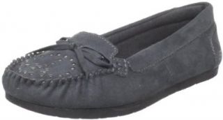  Skechers Womens Peace Sign Moccasin,Charcoal,6.5 M US Shoes