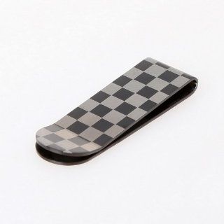 checker stainless steel Money Clip Wallet gift ideas man MC1012 Shoes