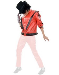 Adult Large Red Pleather Michael Jackson Costume Jacket