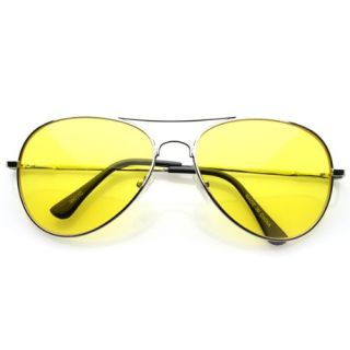 Premium Silver Metal Aviator Glasses with Color Lens Sunglasses Shoes