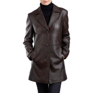 BGSD Womens New Zealand Lambskin Leather Walking Coat