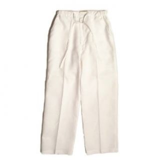 Boys 100% linen drawstring pants in white. 18 Clothing
