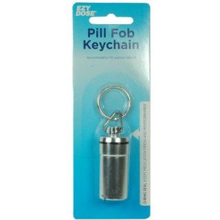 Waterproof Airtight Pill Fob Holder Med Rx Box Keychain