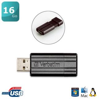 Verbatim Storengo PinStripe 16Go USB2.0   Achat / Vente CLE USB