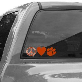 NCAA Clemson Tigers Peace, Love Car Decal Sports
