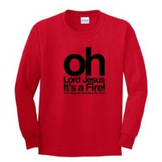 Oh Lord Jesus Its a Fire Sweet Brown YOUTH Long Sleeve T