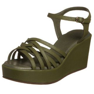Womens Derby Platform Sandal,Green,37 EU (US Womens 7 M) Shoes