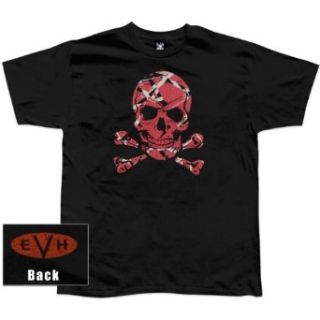 Eddie Van Halen   Stripes Skull Soft T Shirt Clothing
