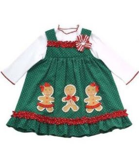 Rare Editions Baby Girls Infant Gingerbread Applique