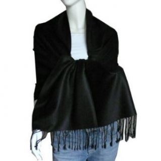 New best pashmina shawl/wrap/stole/scarf black Clothing