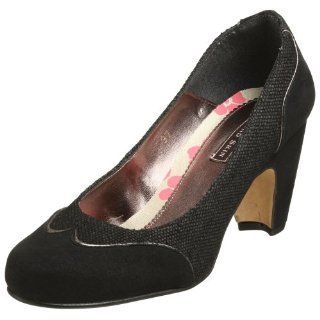 Myra Court Shoe,Black/Pewter Piping,37 EU (US Womens 6 M) Shoes
