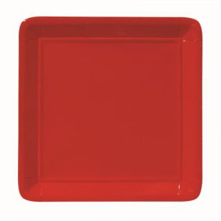 assiettes en carton   19x19cm   Rouge   Toute une gamme de couleurs