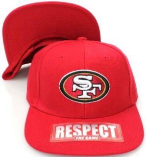 San Francisco 49ers Flat Visor LOGO Snapback Hat Cap Red