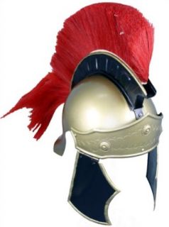 RedSkyTrader   Roman Officer Helmet   Red Plumed Costume