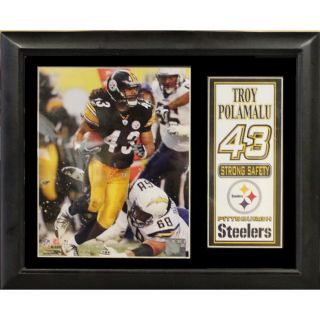 Pittsburgh Steelers Troy Polamalu Deluxe Photo/Stat Frame (11x14