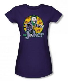 The Joker Juniors S/S T shirt in Purple by DC Comics