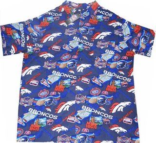 Denver Broncos NFL Team Apparel Hawaiian Shirt Big and