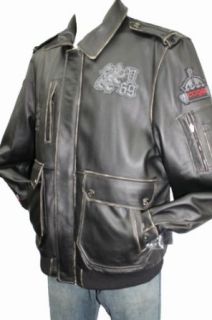 COOGI Leather Bomber Jacket Clothing
