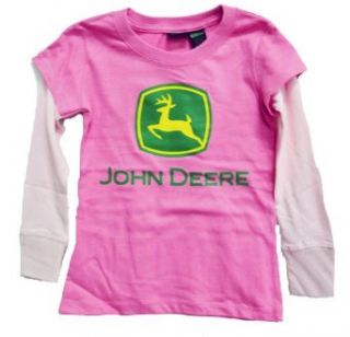 John Deere Girls Hangdown T Shirt Heliconia Clothing
