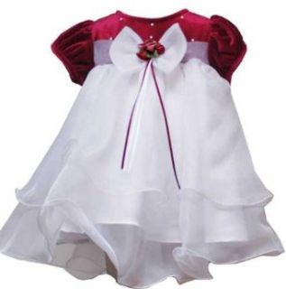 New Frilly Red Velvet Baby Dress 6/9M (H834818) Clothing