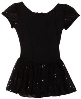 Capezio Girls 7 16 Sequined Puff Sleeve Dress Clothing