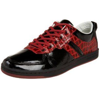 Recreation Mens Dicoco Low Top Sneaker,Black/Red,13 D US Shoes