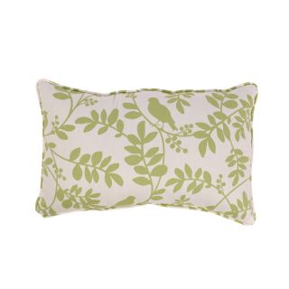 Botany Rectangular Corded Throw Pillow in Green/ White MSRP $56.99