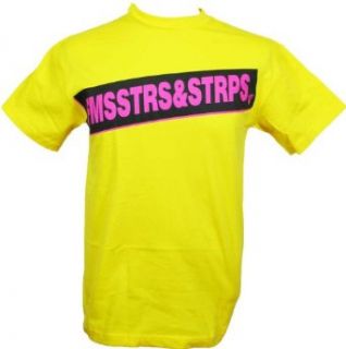 Famous Stars And Straps Pop Box Label Mens Yellow T Shirt