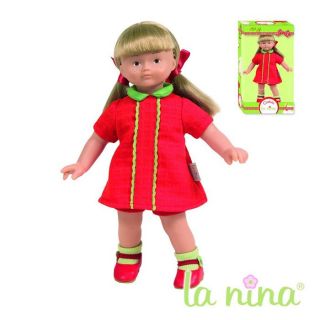 La nina   61484   Carlota 28cm robe rouge   Achat / Vente POUPEE