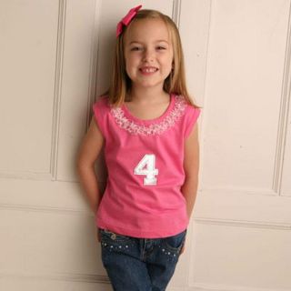 Sophias Style Girls Birthday Number T shirt