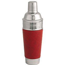 Red Leather 13 inch Martini / Cocktail Shaker