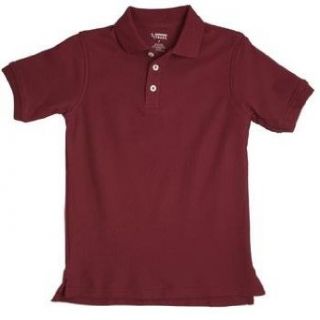 Burgundy Short Sleeve Pique Polo Shirt Clothing