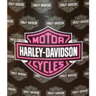 Harley Davidson Blanket   Pink Logo