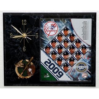 New York Yankees Team Picture Plaque Clock