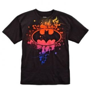 Batman Splattered Paint Classic Logo Mens Shirt, Small