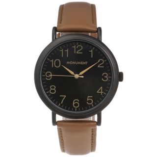 Monument Mens Synthetic Leather Strap Analog Watch Today $27.99